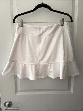 Tommy Bahama White Ruffle-Hem Mini Skirt